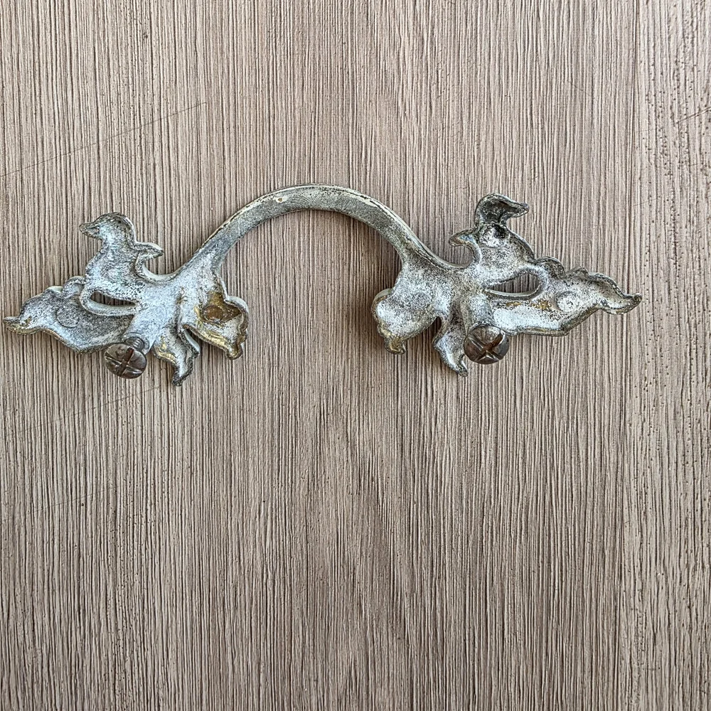 Antique hardware vintage drawer pull handle french provincial brass